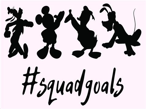 Squad Goals Svg Mickey Mouse And Friends Squadgoals Svg And Etsy