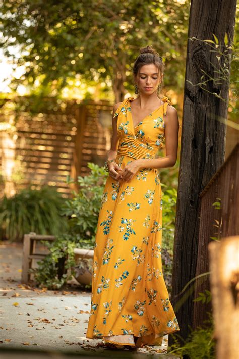 Yellow Floral Summer Dress