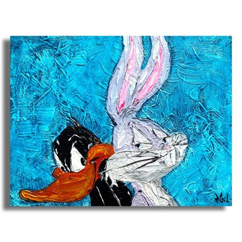 Bugs Bunny Daffy Duck Original Wall Art Bugs Bunny Daffy Du Inspire