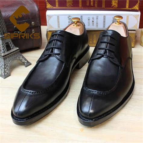 Sipriks Mens Leather Sole Dress Shoes Classic Mens Split Toe Formal