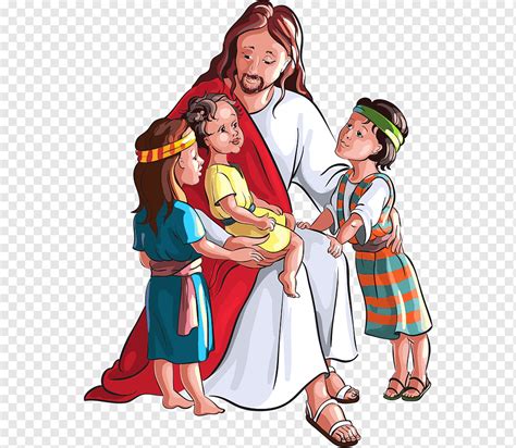 Jesucristo Con Tres Hijos Retrato B Blico De Jes S Abraza Al Ni O