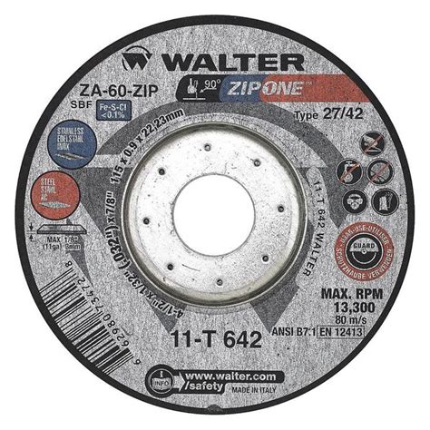 Walter Surface Technologies Depressed Center Cut Off Wheel Type 27 0