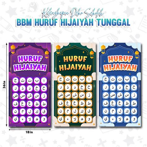 🌼1 Day Ship🌼 Bbm Huruf Hijaiyah Tunggal Bahan Bantu Mengajar Arab