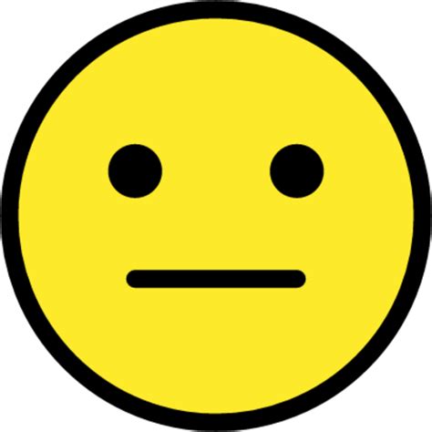 Neutrales Emoticon Png