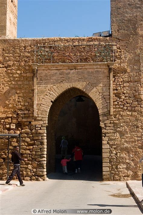 Bab Oudaia Almohad Gate Picture Photo Kasbah Des Oudaias Rabat