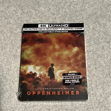 Oppenheimer Collectible Steelbook K Ultra Hd Blu Ray Digital Copy