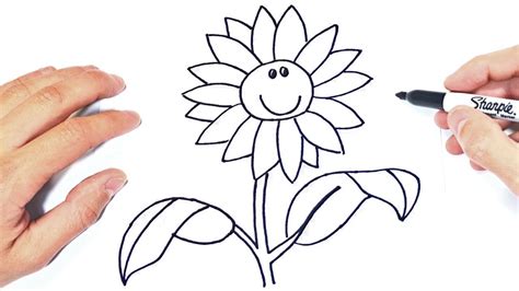 Cómo Dibujar Un Flor Dibujo Fácil De Flor Para Niños Youtube