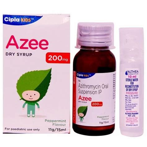 Azee Mg Dry Syrup Azithromycin Oral Suspension Cipla Ltd At Rs