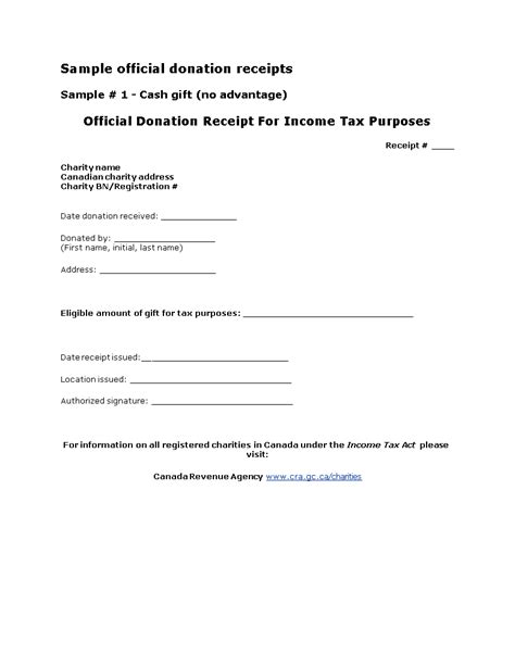 Tax Donation Receipt Templates At