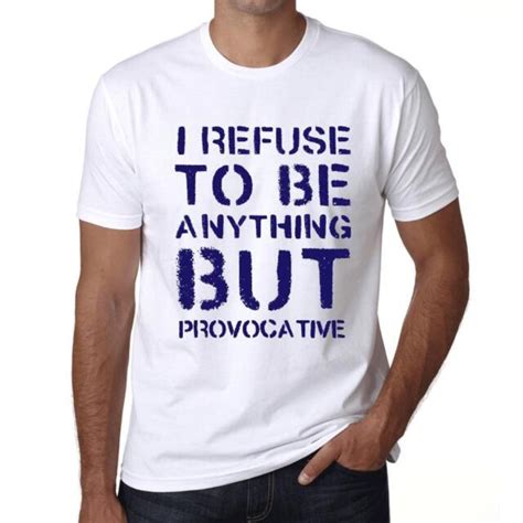 Mens Vintage Tee Shirt Graphic T Shirt Anything But Provocative White