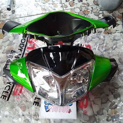 Cover Batok Kepala Depan Belakang Set Reflektor Lampu Depan Supra X 125