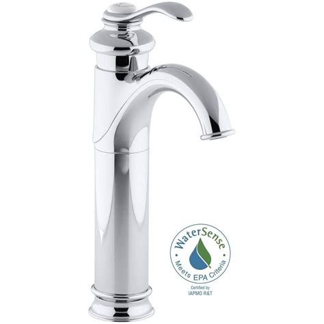 Kohler Fairfax Tall Single Hole Single Handle Low Arc Water Saving Bathroom Faucet In Vibrant