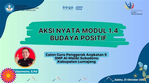 Diseminasi Modul 14 Budaya Positif Youtube