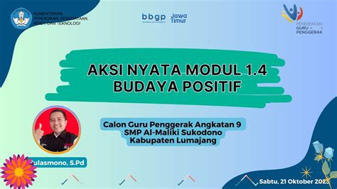 DISEMINASI MODUL 1 4 BUDAYA POSITIF YouTube