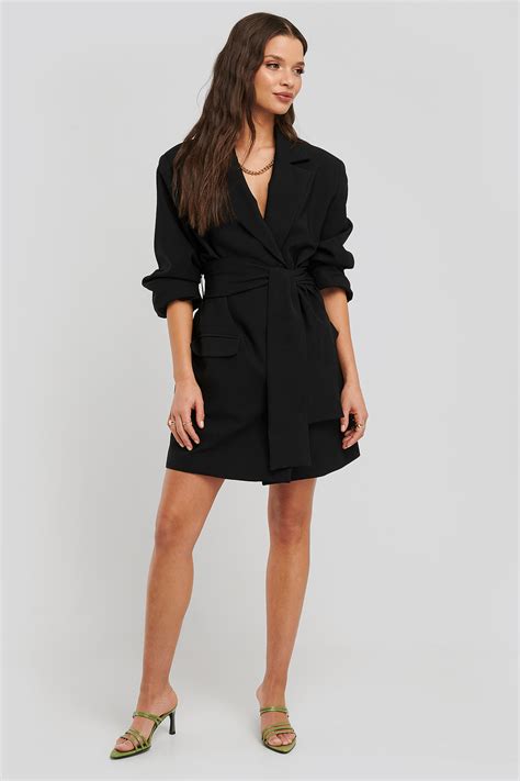 Oversized Blazer Dress Noir Na Kdfr