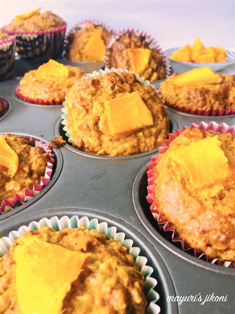 Eggless Mango Coconut Muffins Mayuri S Jikoni