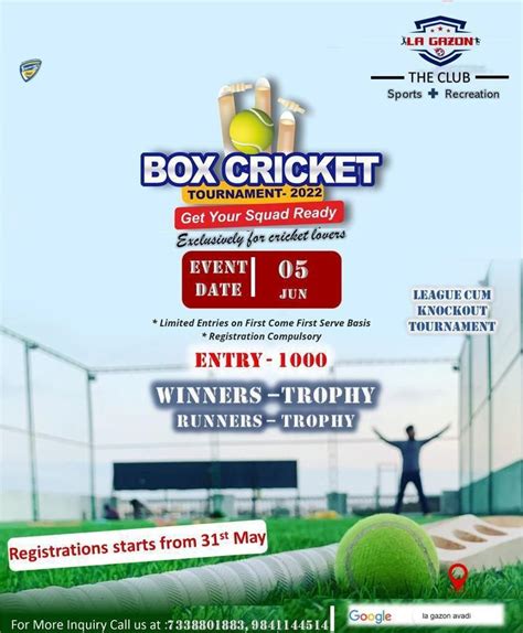 Box Cricket Tournament 2022 Tournaments Cricket League