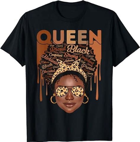 Black Woman Educated Strong Melanin Queen African American T Shirt