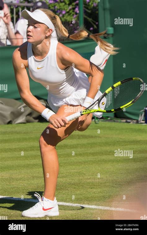 Katie Swan At Wimbledon 2018 Stock Photo Alamy