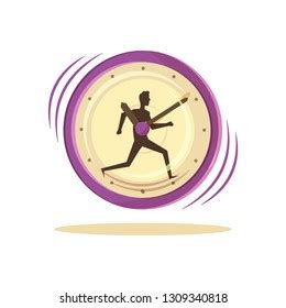 Time Management Poster Clock Image Running Stock Vector Royalty Free