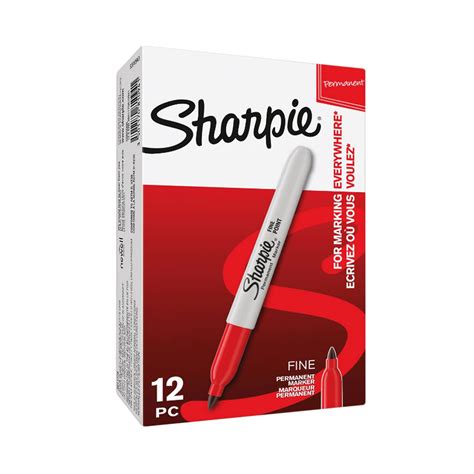 Sharpie Permanent Marker Fine Red 12 Pack S0810940