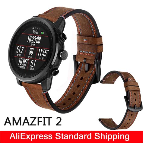 Huami AMAZFIT Stratos 2 Smart Watch Strap Genuine Leather Band Bracelet