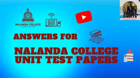 Answers For Nalanda College Unit Test Papers