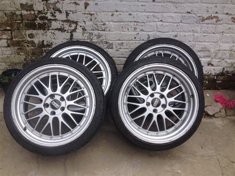 Audi Vw 19 Bbs Deep Dish Alloy Wheels With Tyres A4 A6 Golf Rare 5 X