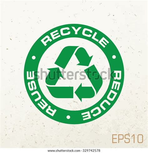 Recycle Symbol Emblem On Recycled Paper Stock Vector (Royalty Free ...