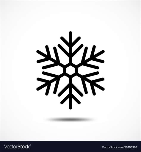 Snowflake Icon Royalty Free Vector Image Vectorstock