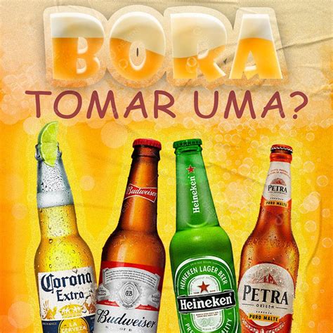 Bora Tomar Uma Cerveja Social Media Psd Editável [download] Designi