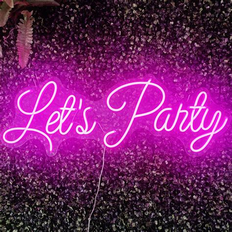 Lets Party Neon Sign Party Decor Led Neon Sign Pool Party Sign