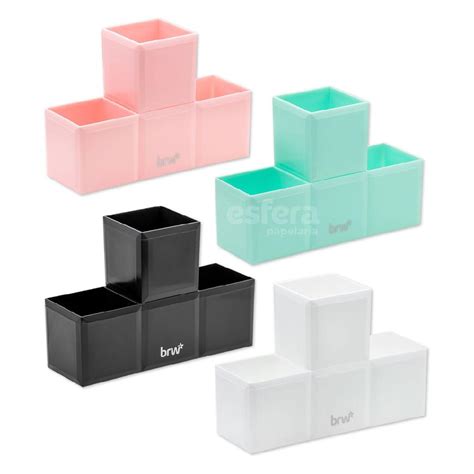 Organizador de Plástico de Mesa Tetris BRW Esfera Papelaria I