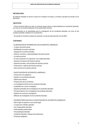 Perito En Investigaci N De Accidentes Laborales Pdf