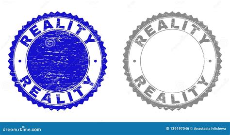 Grunge Reality Textured Stamp Seals Stock Vector Illustration Of