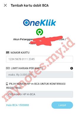 Cara Daftar Bca Oneklik Untuk Top Up Saldo Gopay My Notes