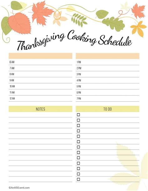 Thanksgiving Planner Free Printable