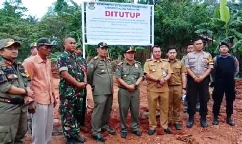 Satpol PP Kabupaten Tangerang Tertibkan Galian Tak Berizin Di Panongan