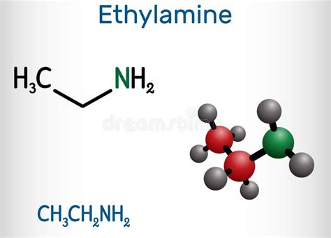 Ethylamine Ethanamine Aminoethane Ethyl Amine Molecule It Is Two