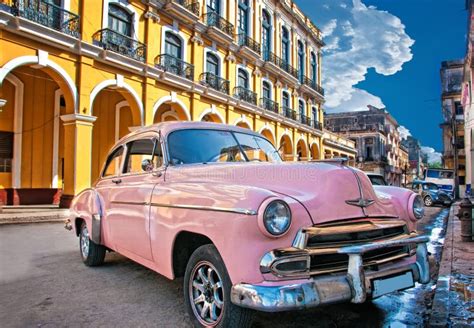 Havana Cuba 14 De Julho De 2016 Carro Americano Clássico Do Vintage