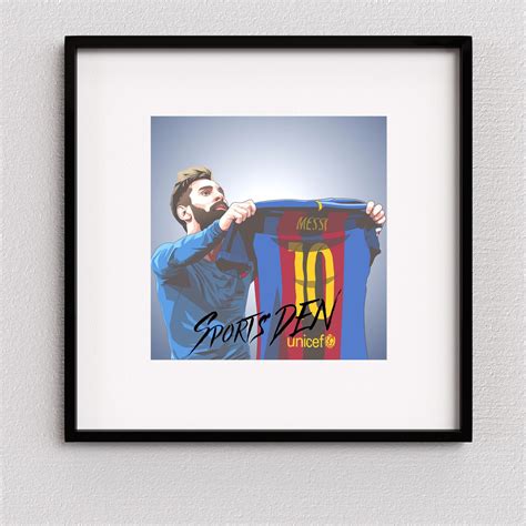 SOCCER PLAYER POSTER Messi Digital Art Lionel Messi Png - Etsy