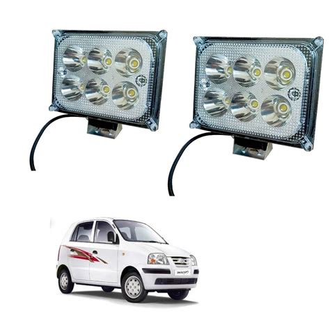 Adroitz Auxiliary Car Fog Lamp Light Assembly For Hyundai Santro Xing