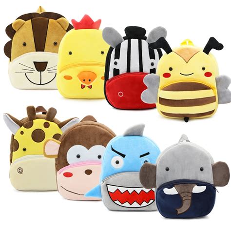 Cute Cartoon Plush Children Backpacks Kindergarten Schoolbag Animal