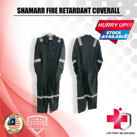 Shamarr Fire Retardant Coverall Dark Green Sirim Certified Shopee