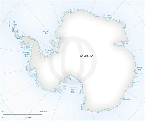 Vector map of continent Antarctica | Graphics ~ Creative Market