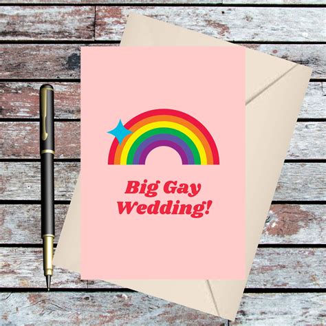 Lgbtq Wedding Card For Gay And Lesbian Blessing Etsy Uk