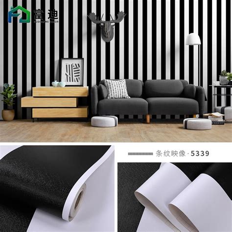 Jual Wallpaper Dinding Garis Hitam Putih Ukuran M S D M X Cm