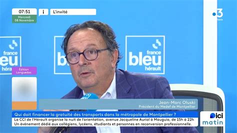 Jean Marc Oluski Pr Sident Du Medef Montpellier Sur Le Versement