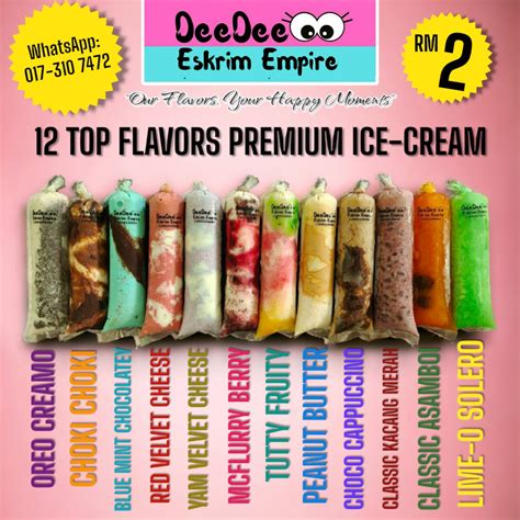 Aiskrim Malaysia Premium Kota Kinabalu•dee Dee Eskrim Empire•12 Top Flavors Premium Ice Cream•rm