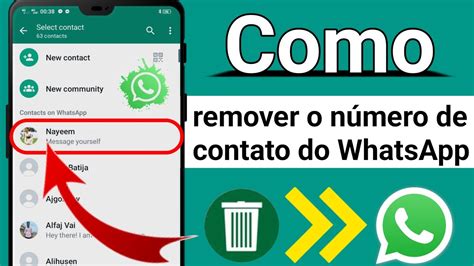 Como Tirar O Contato Do Whatsapp - Como excluir o número de contato do Whatsapp | Como remover contato do ...
